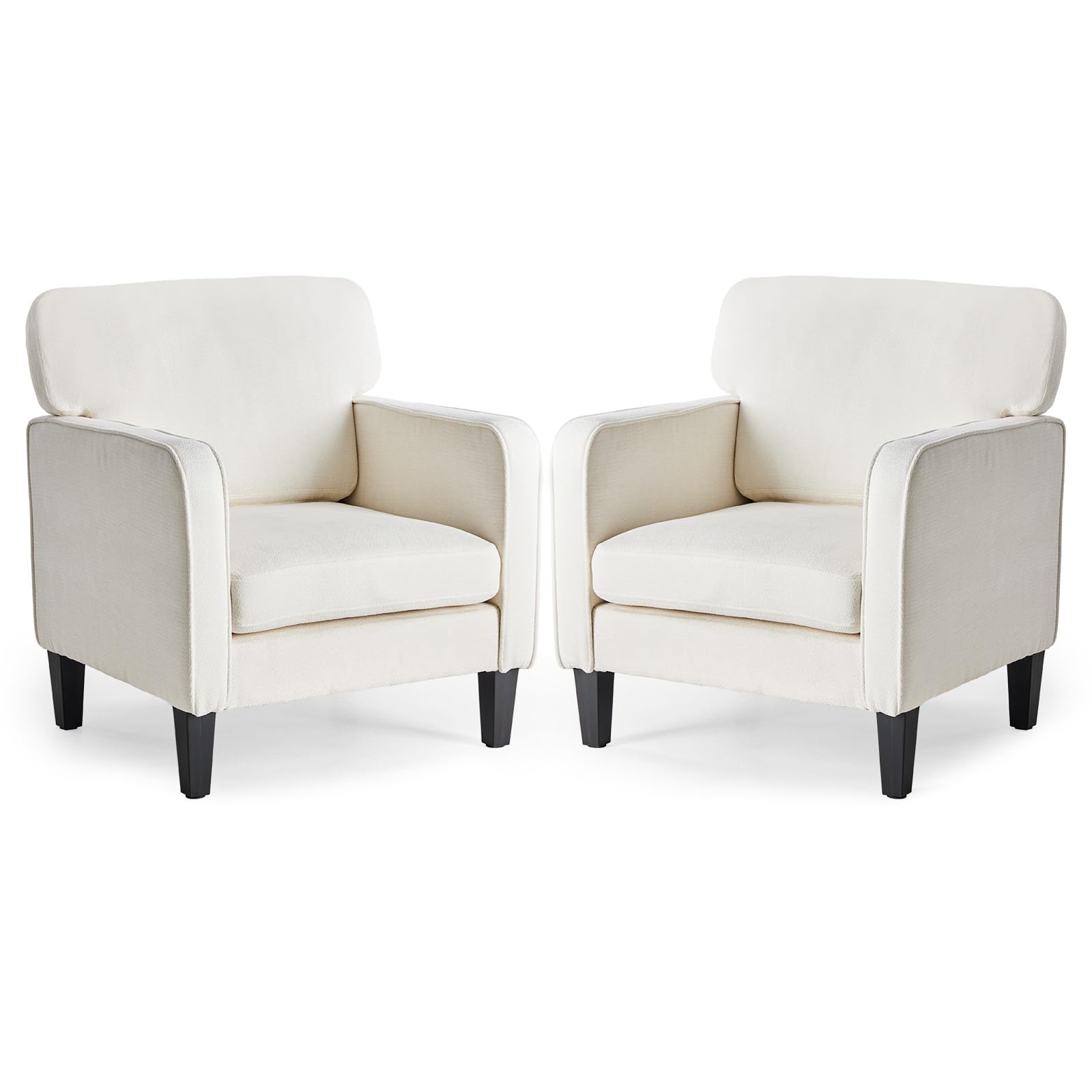 DUMOS Dark Grey Modern Accent Chairs for Living Room, Corner Chairs for Adults, Reading Chair with Armrest and Backrest, Comfy Lounge Chairs for Bedroom Reception Waiting Room