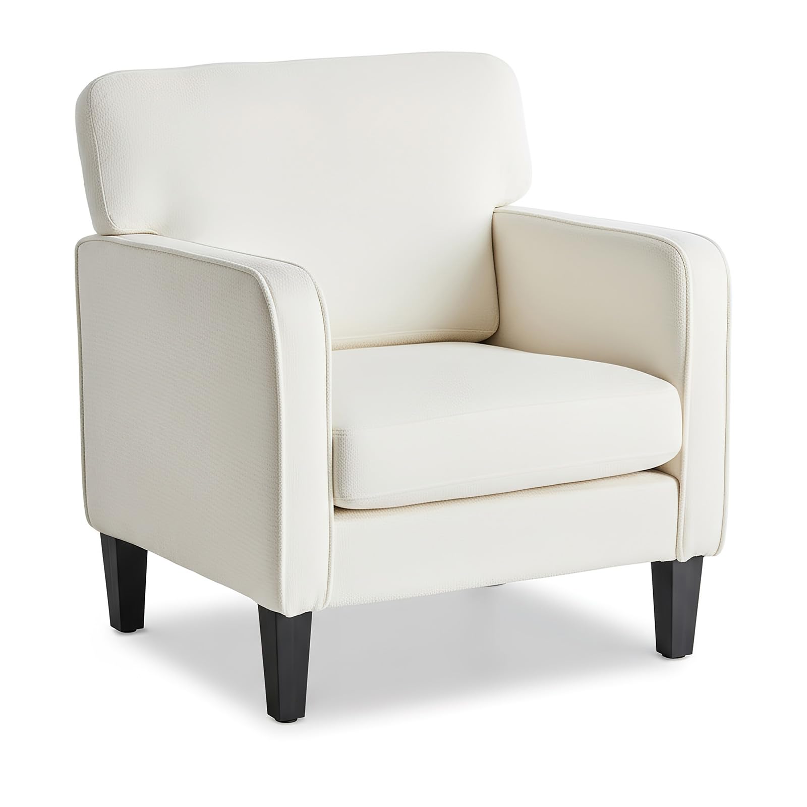 DUMOS Dark Grey Modern Accent Chairs for Living Room, Corner Chairs for Adults, Reading Chair with Armrest and Backrest, Comfy Lounge Chairs for Bedroom Reception Waiting Room