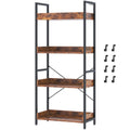 HCHQHS 6 Tier Bookshelf, Adjustable Industrial Bookcase, Vertical Tall Book Shelf, Wood and Black Metal Open Bookshelves for Home Office, Living Room, Bedroom, 70 Inch