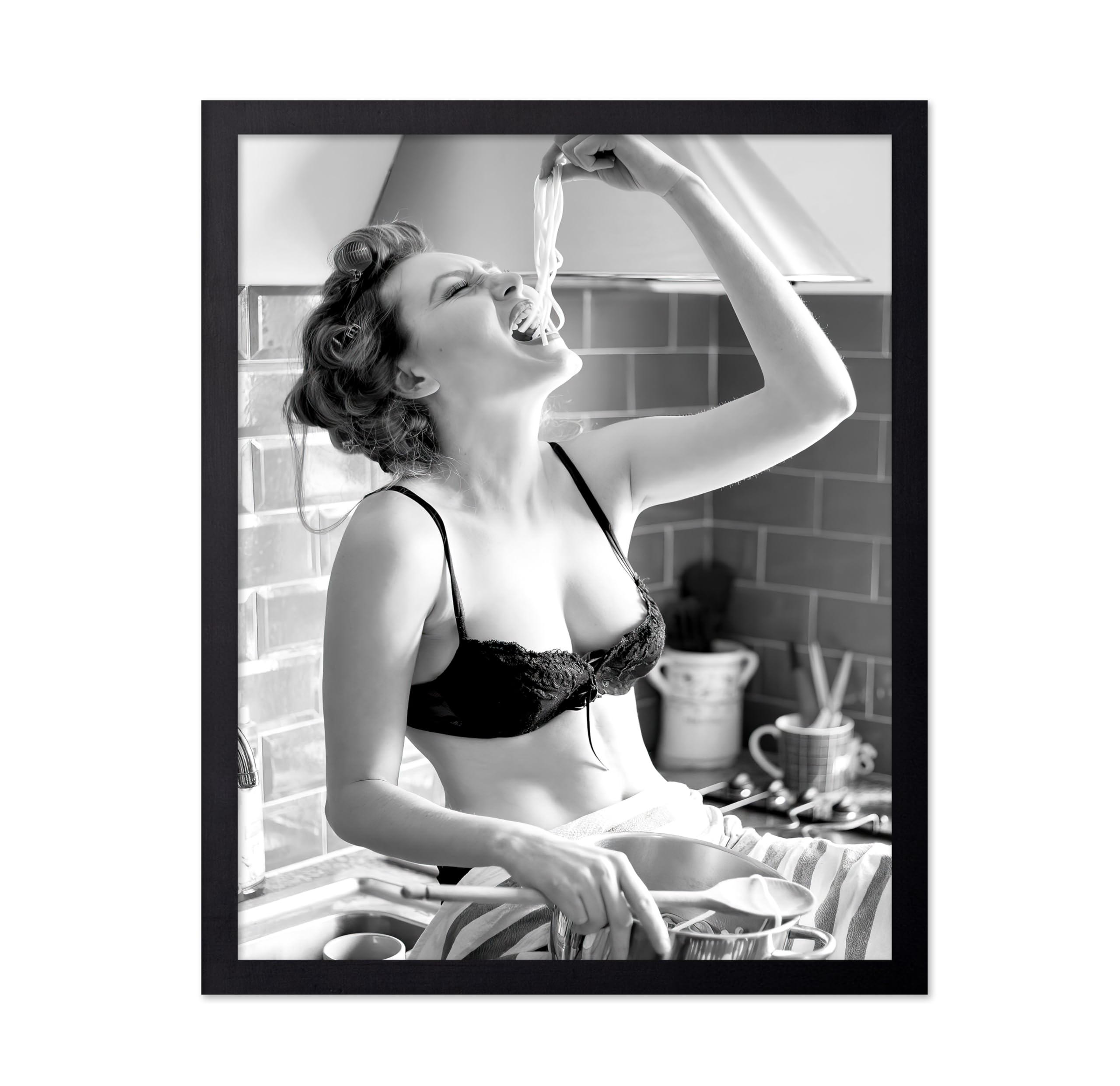 Poster Master Vintage Photograph Poster - Retro Funny Print - Gift for Artist, Friend - Play Golf Free, While Having Your Suit Pressed, Men - Wall Decor for Home, Office, 16x20 Beige Framed