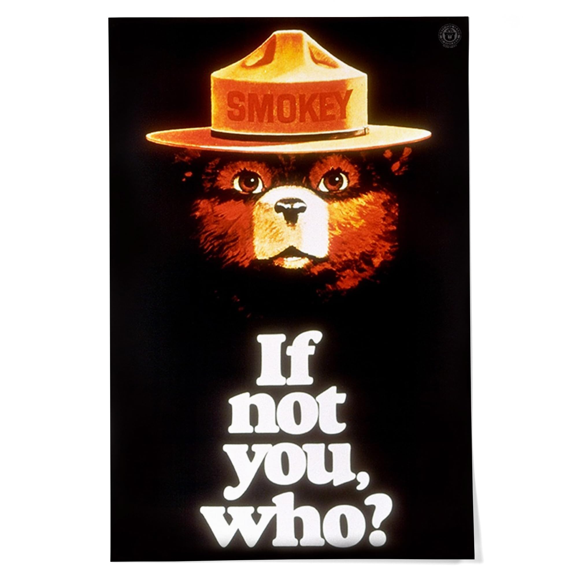 Lantern Press 16x24 Inch Giclee Art Print Wall Decor, Smokey Bear, If Not You, Who, Officially Licensed Vintage Poster