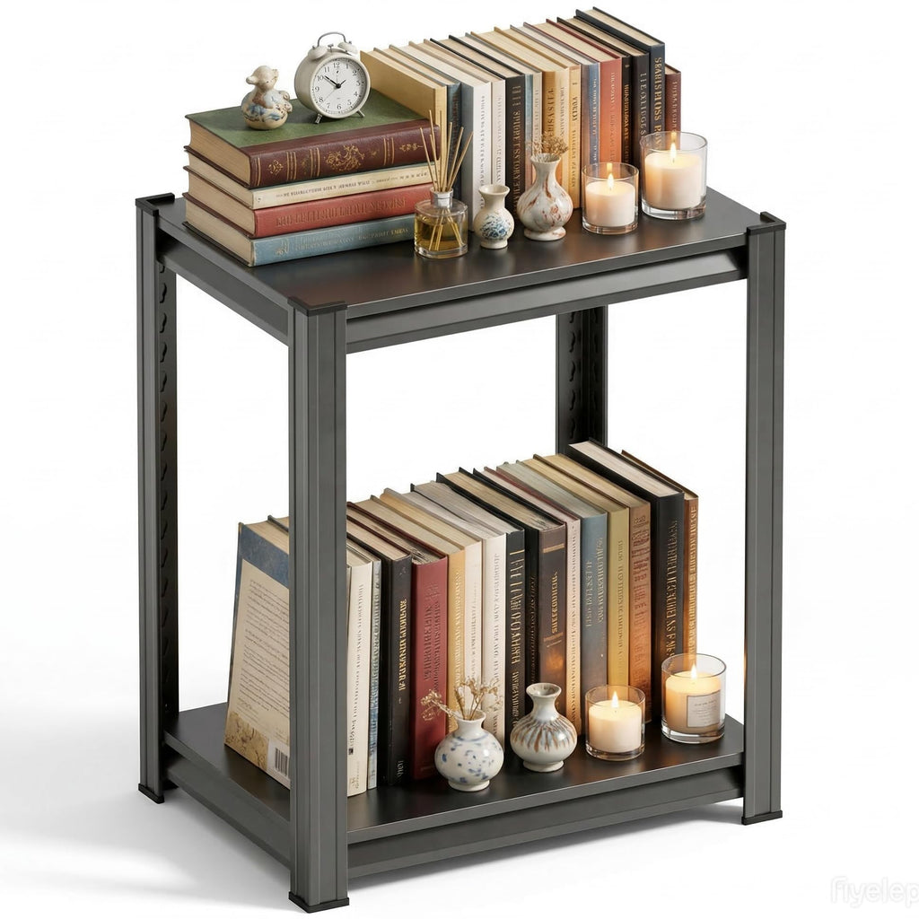 Bolt-Free 5 Tier Metal Bookshelf, 71"H Adjustable Tall Bookcase with Anti-Drop Fence, 1500LBS Heavy Duty Deep Book Shelf, Large Office Bookshelf, Modern Storage Shelves for Bedroom, LivingRoom, Garage