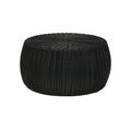 Household Essentials Handwoven Resin Storage Stool Ottoman, Brown