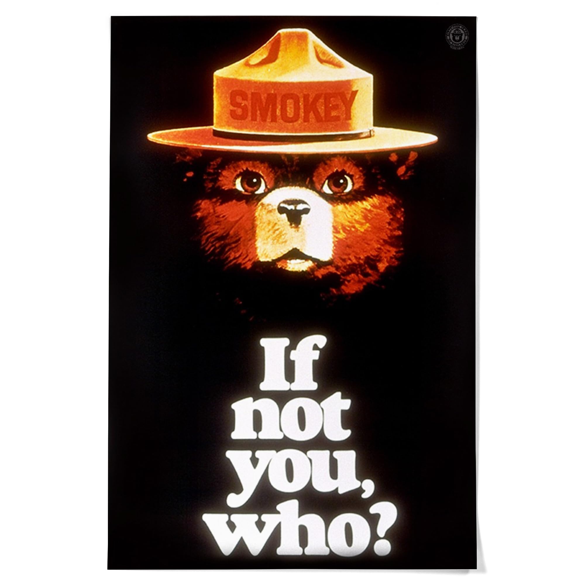 Lantern Press 16x24 Inch Giclee Art Print Wall Decor, Smokey Bear, If Not You, Who, Officially Licensed Vintage Poster