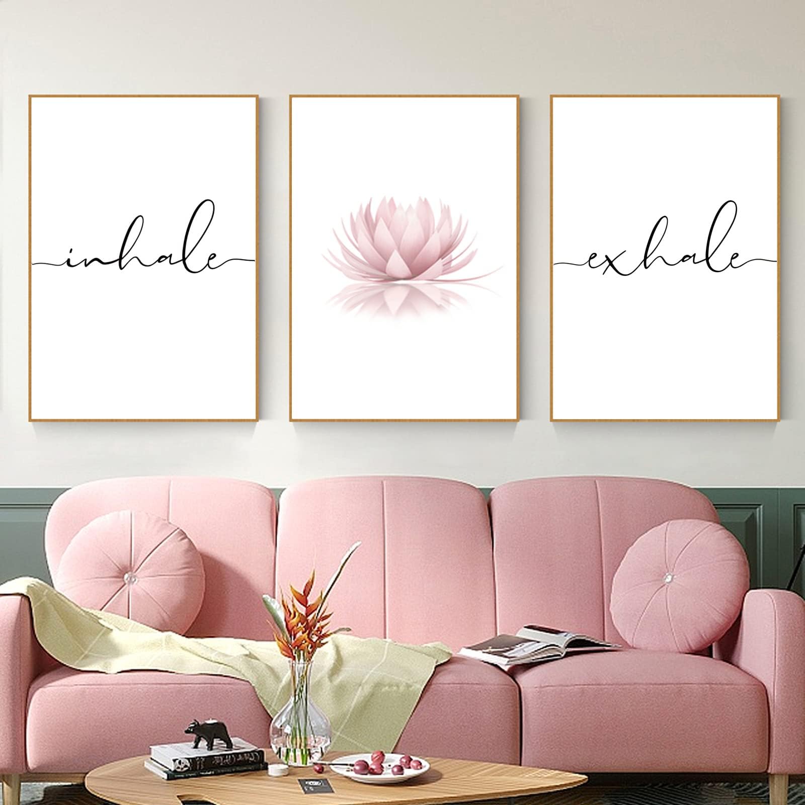 Scandinavian Folk Wall Art Nodic Flower Canvas Wall Decor Norwegian Wall Art Poster Swedish Antique Wall Decor Pictures Floral Bird Prints Vintage Poster for Home Kitchen 16x24x3 Inch Ready to Hang