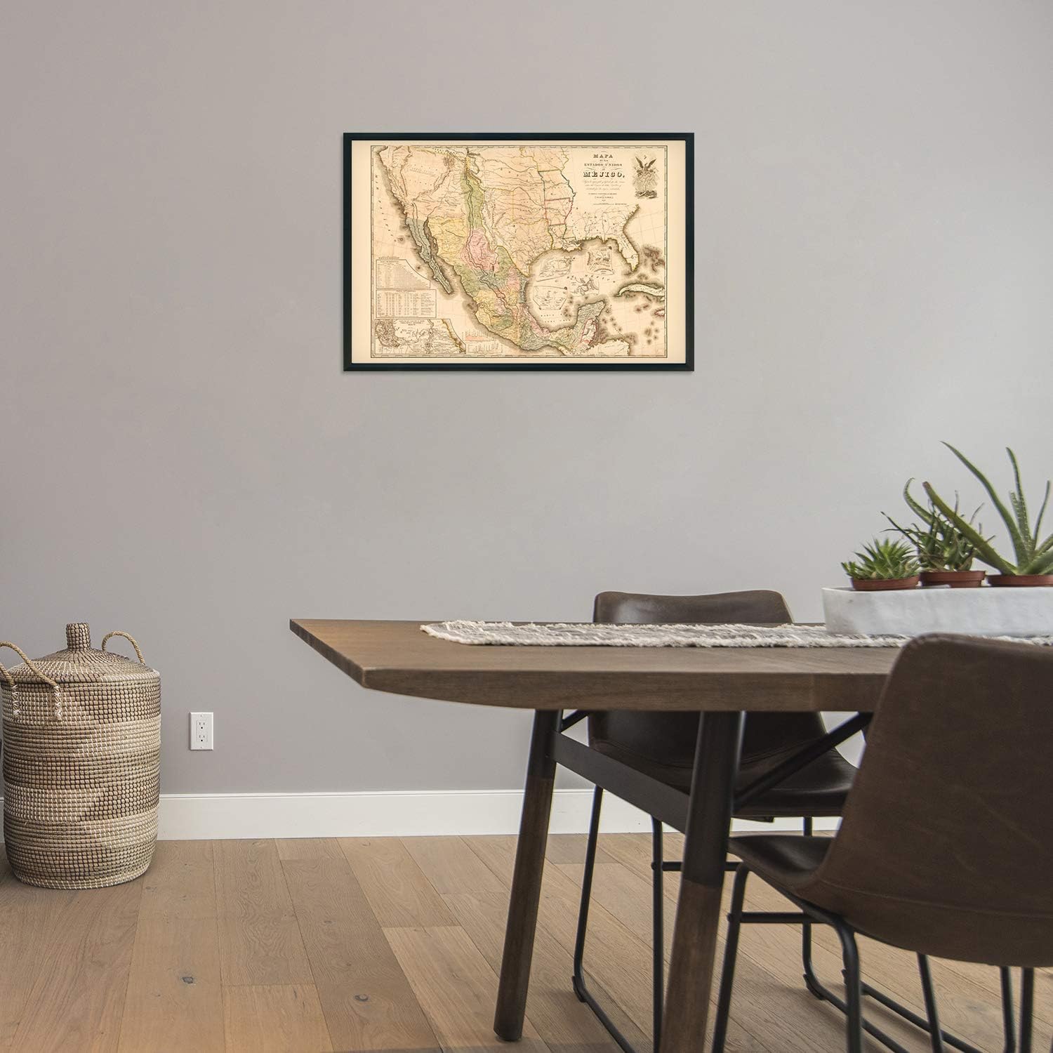 HISTORIX Vintage 1847 Mexico Map Poster - 24x36 Inch Vintage Map of Mexico States - Mapa de Mexico Wall Art - Mapa de Los Estados Unidos de Mejico Definido por las Varias Actas del Congreso