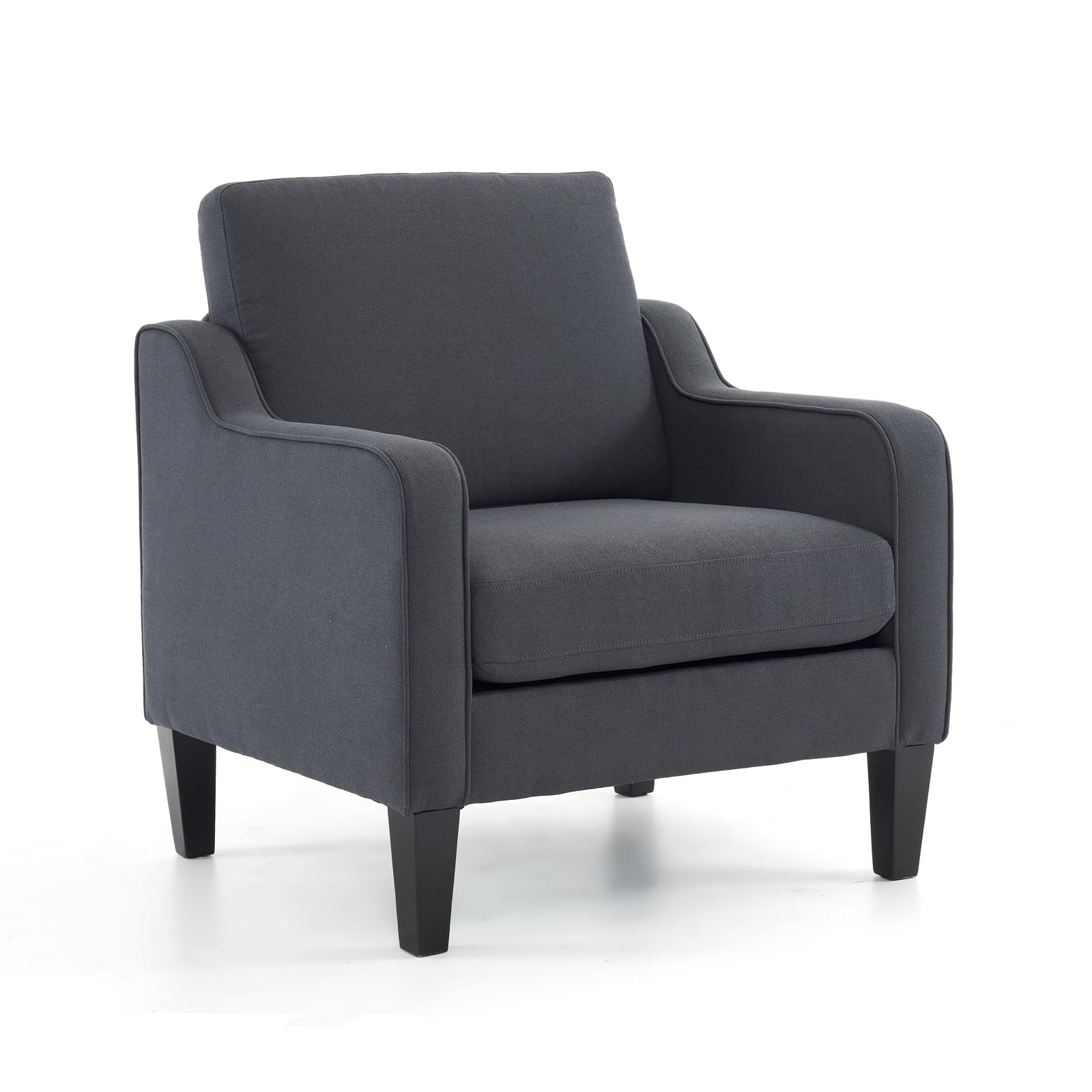 VINGLI Accent Chair for Living Room Chairs Olive Green Reading Chair for Bedroom Scooped Arm Chair Mid Century Modern Accent Chairs Upholstered Comfy Chair for Apartment, Waiting Room