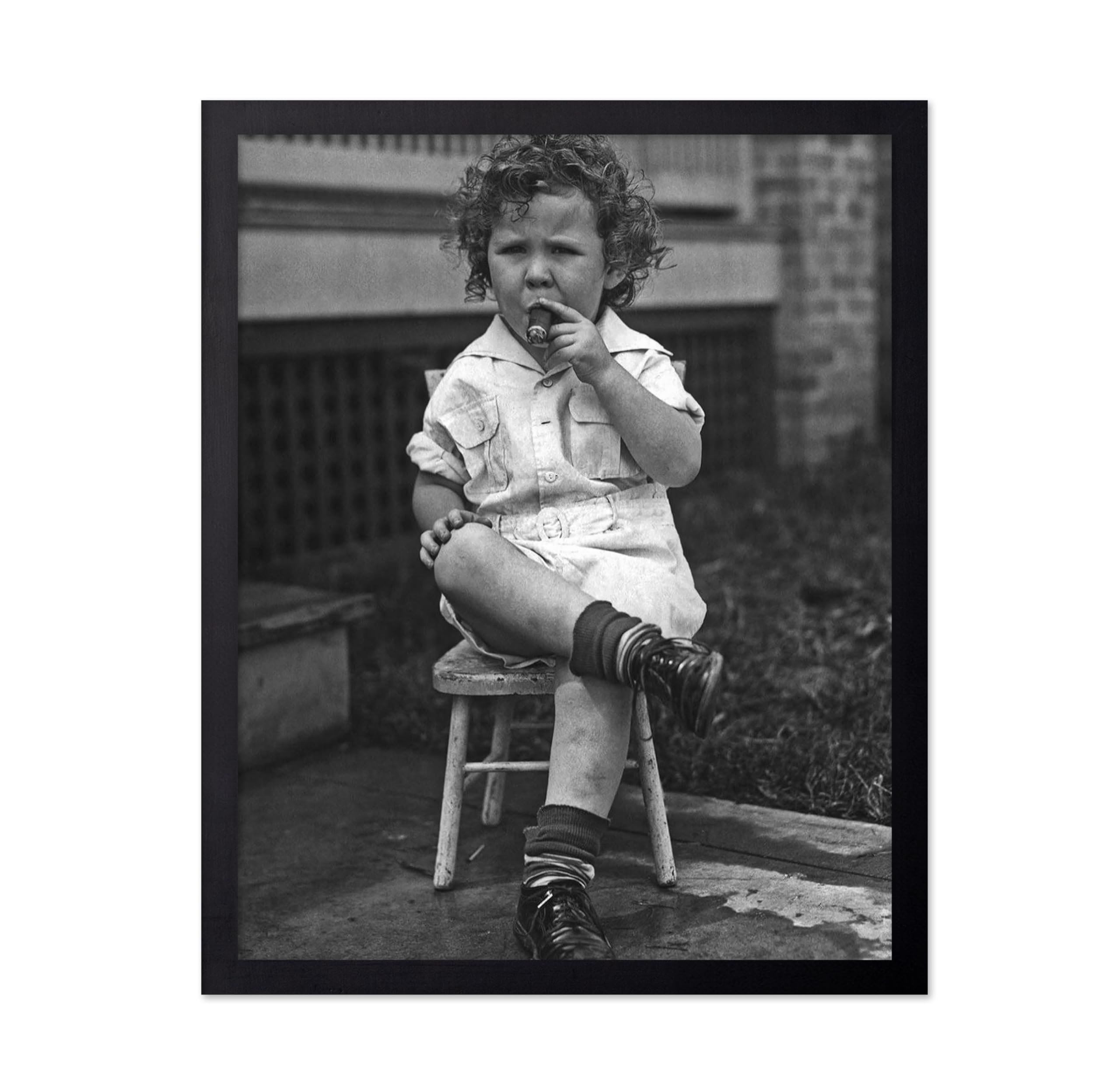 Poster Master Vintage Photograph Poster - Retro Funny Print - Gift for Artist, Friend - Play Golf Free, While Having Your Suit Pressed, Men - Wall Decor for Home, Office, 16x20 Beige Framed