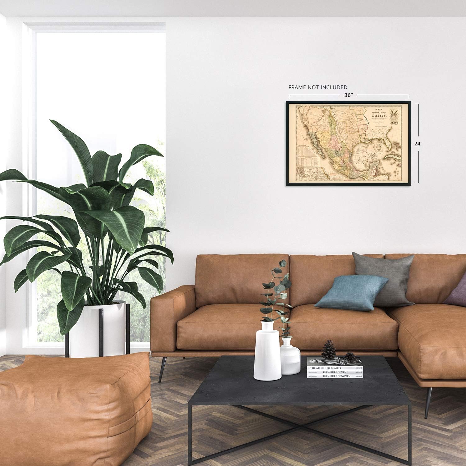 HISTORIX Vintage 1847 Mexico Map Poster - 24x36 Inch Vintage Map of Mexico States - Mapa de Mexico Wall Art - Mapa de Los Estados Unidos de Mejico Definido por las Varias Actas del Congreso