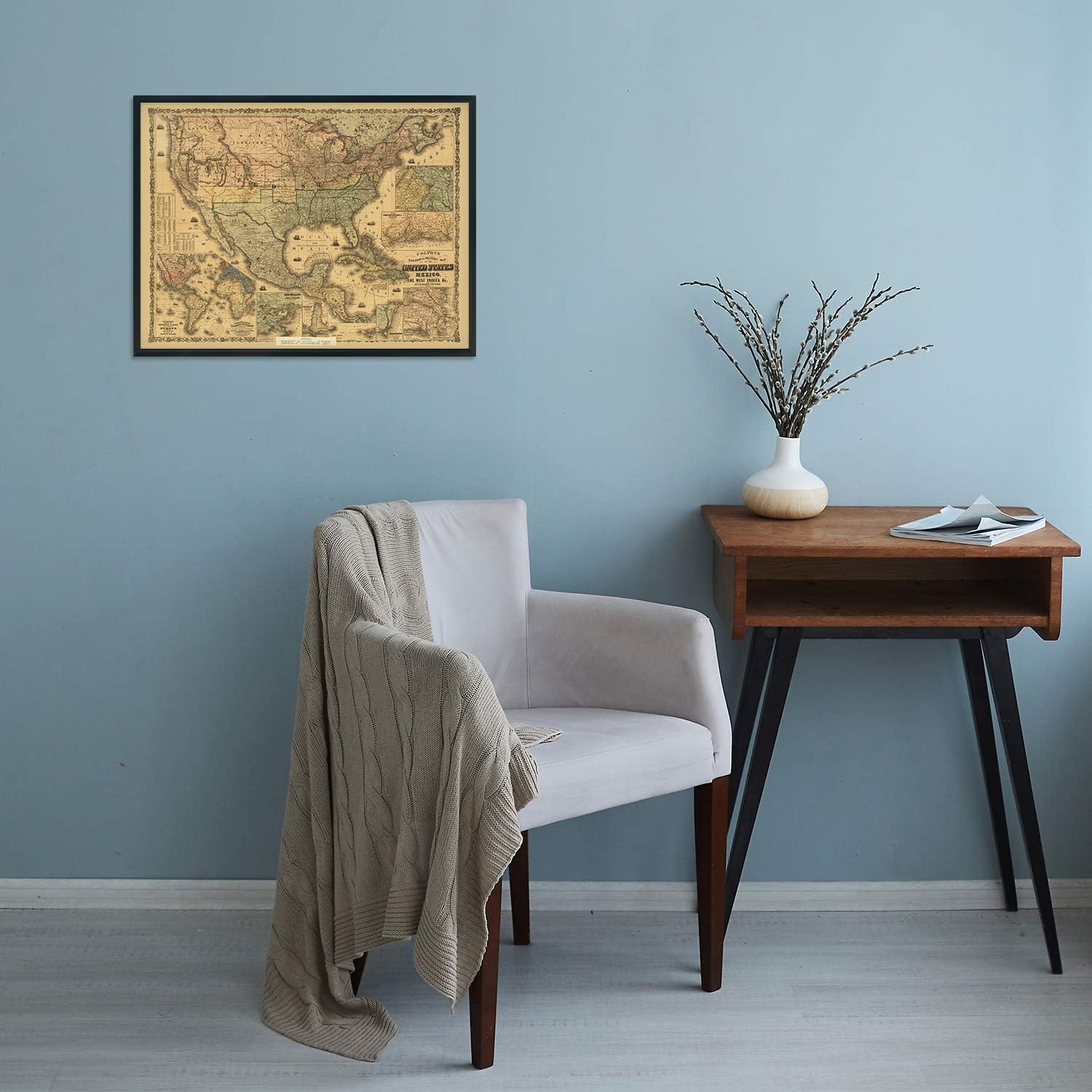 HISTORIX Vintage 1862 United States Railroad & Military Map – 18x24 Inch Civil War Era Poster Featuring USA, Mexico & West Indies – Historical Wall Art for US History Lovers (2 Sizes)