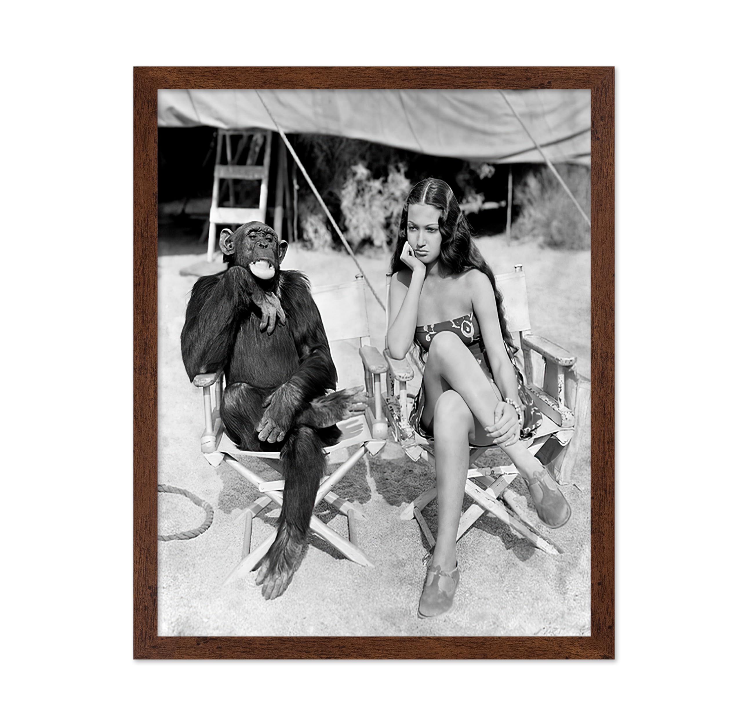 Poster Master Vintage Photograph Poster - Retro Funny Print - Gift for Artist, Friend - Play Golf Free, While Having Your Suit Pressed, Men - Wall Decor for Home, Office, 16x20 Beige Framed