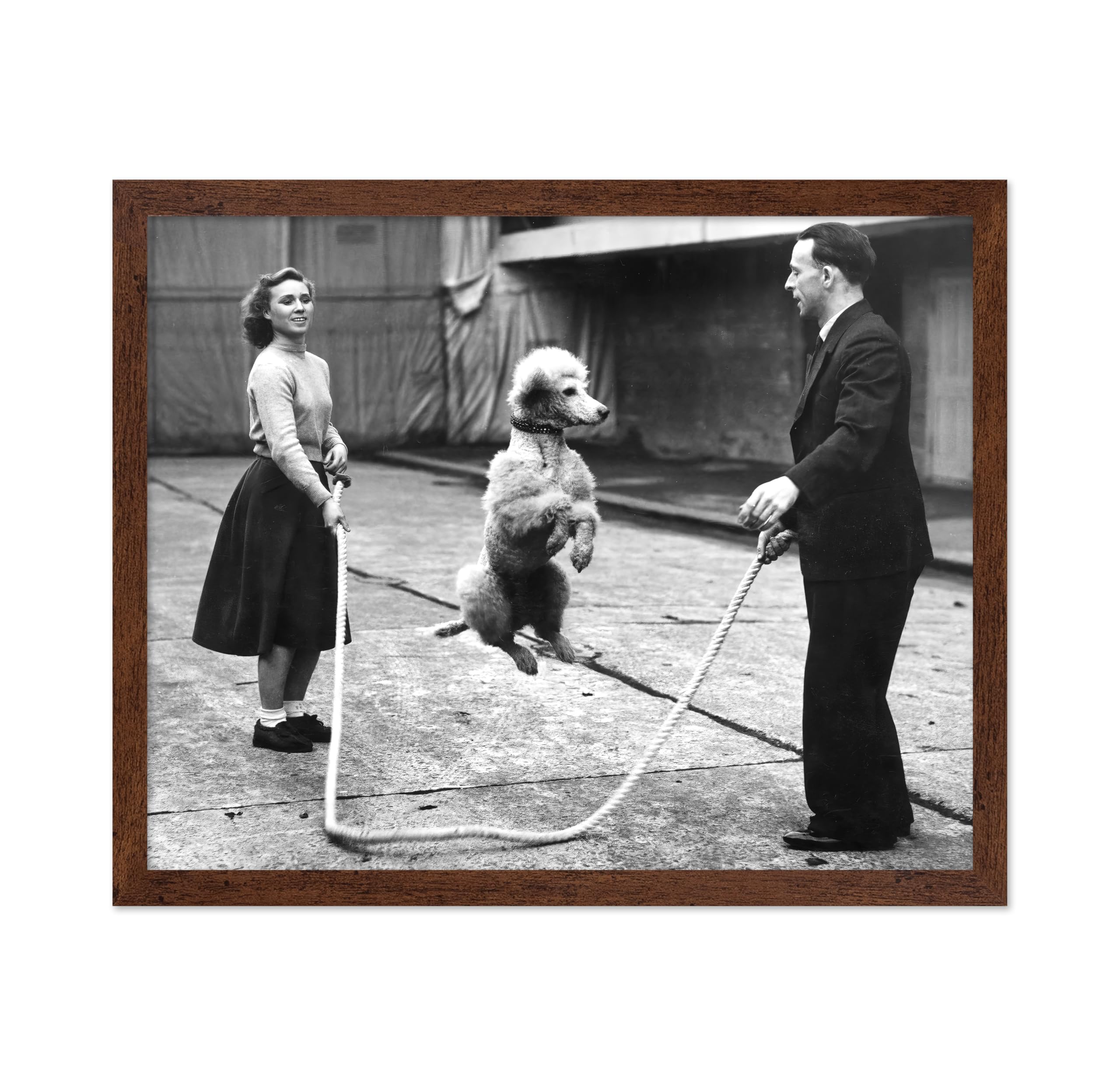 Poster Master Vintage Photograph Poster - Retro Funny Print - Gift for Artist, Friend - Play Golf Free, While Having Your Suit Pressed, Men - Wall Decor for Home, Office, 16x20 Beige Framed