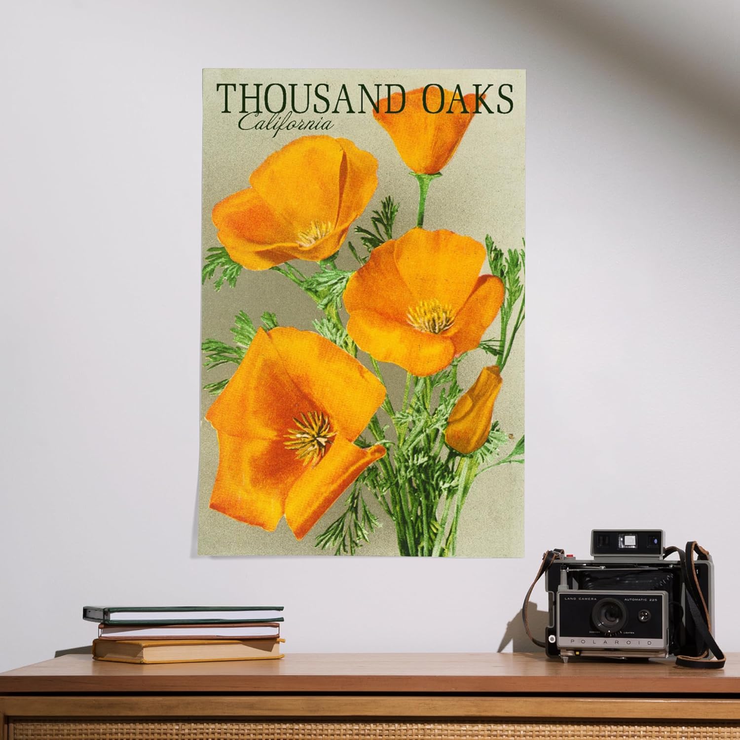 Lantern Press 16x24 Inch Giclee Art Print Wall Decor, Thousand Oaks, California, Poppy Flowers, Vintage Poster