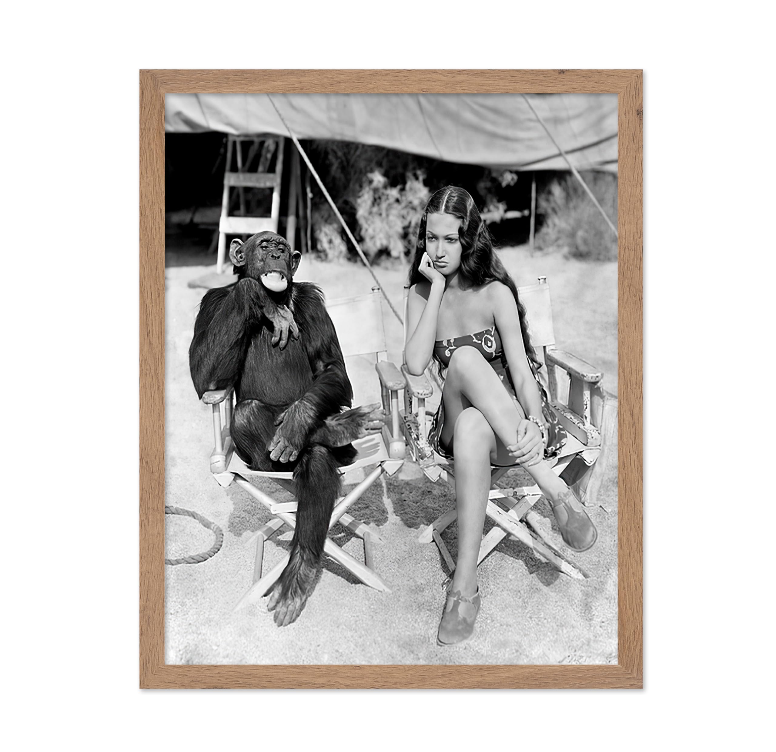 Poster Master Vintage Photograph Poster - Retro Funny Print - Gift for Artist, Friend - Play Golf Free, While Having Your Suit Pressed, Men - Wall Decor for Home, Office, 16x20 Beige Framed