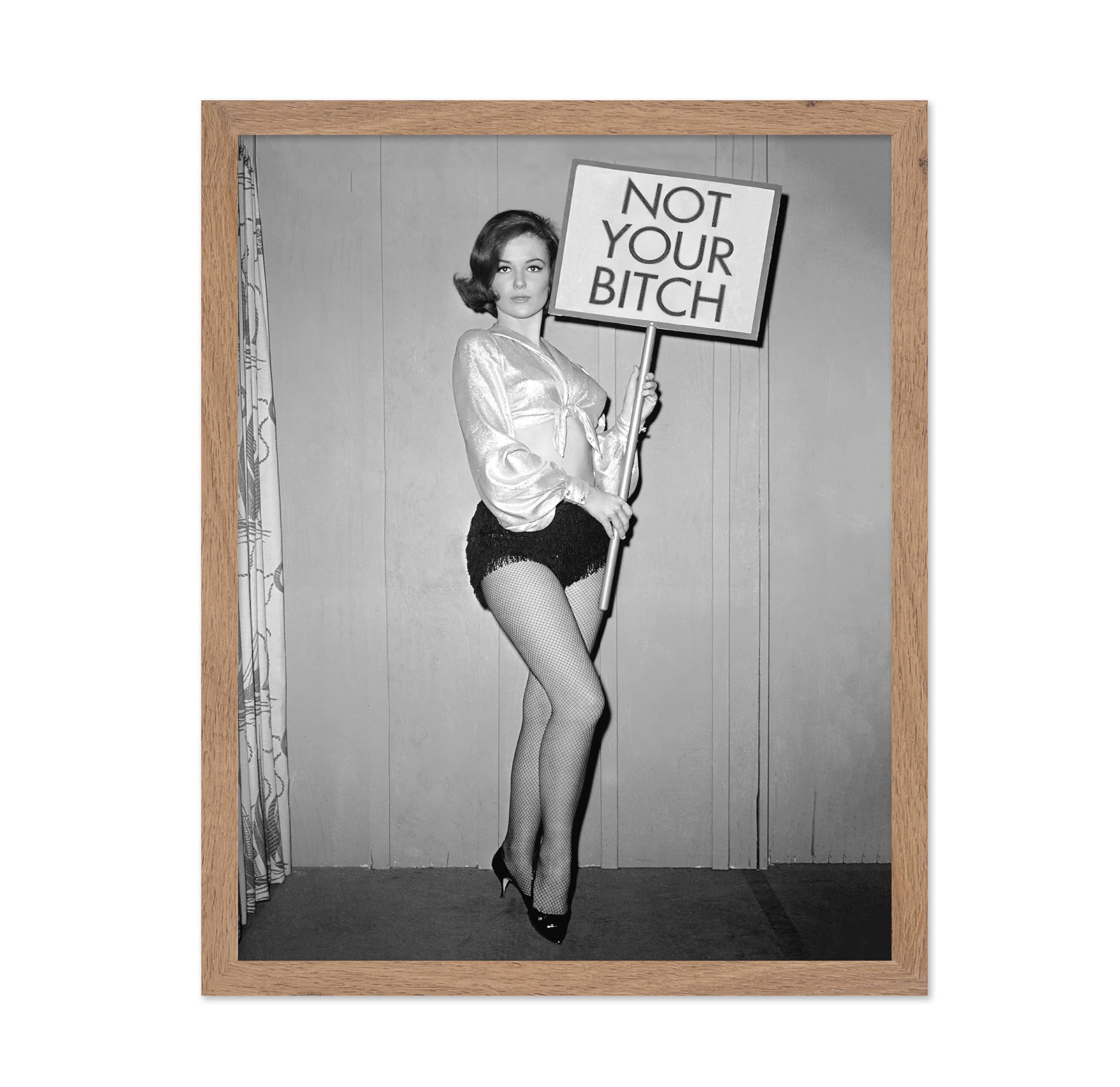 Poster Master Vintage Photograph Poster - Retro Funny Print - Gift for Artist, Friend - Play Golf Free, While Having Your Suit Pressed, Men - Wall Decor for Home, Office, 16x20 Beige Framed