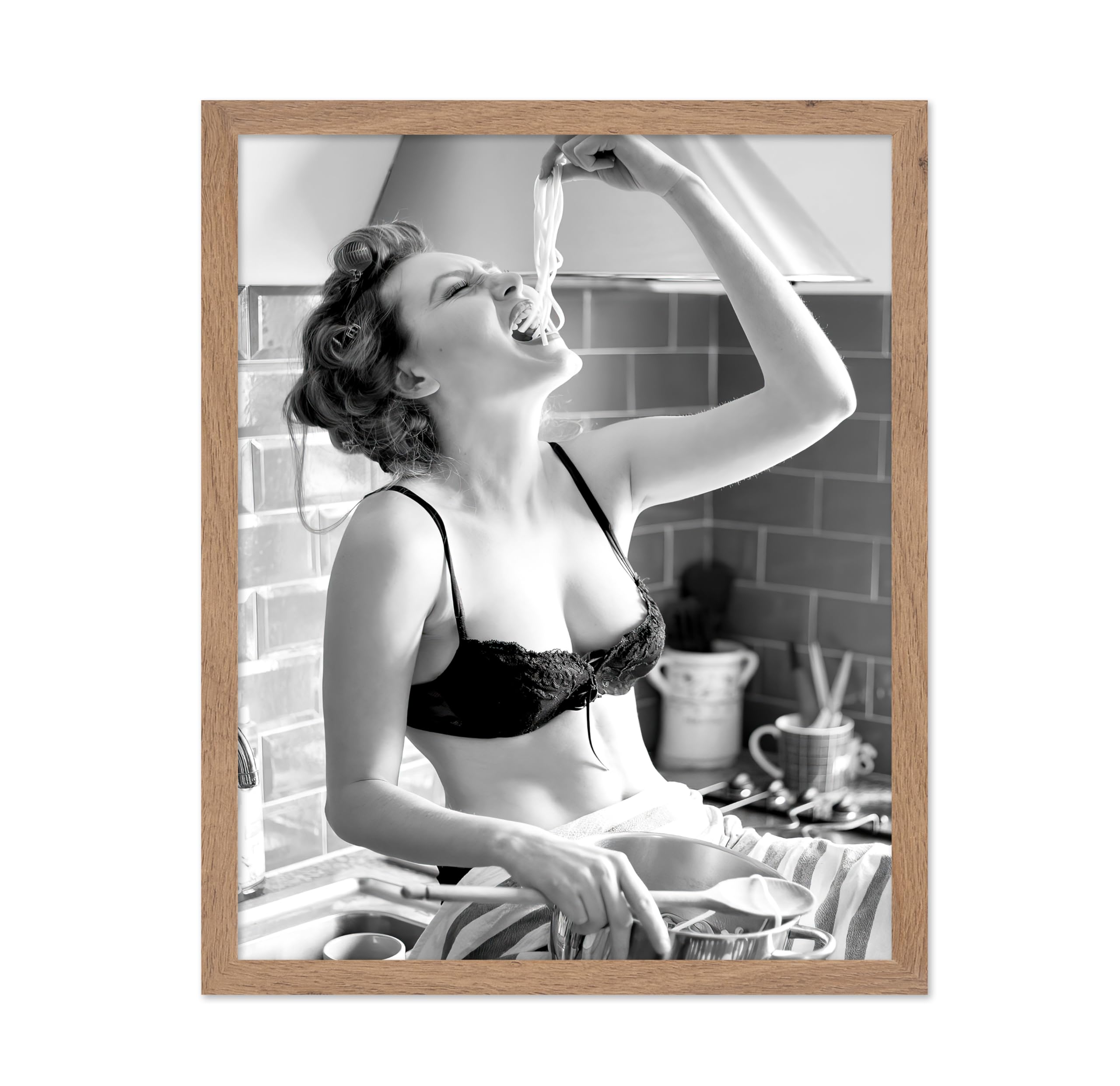 Poster Master Vintage Photograph Poster - Retro Funny Print - Gift for Artist, Friend - Play Golf Free, While Having Your Suit Pressed, Men - Wall Decor for Home, Office, 16x20 Beige Framed