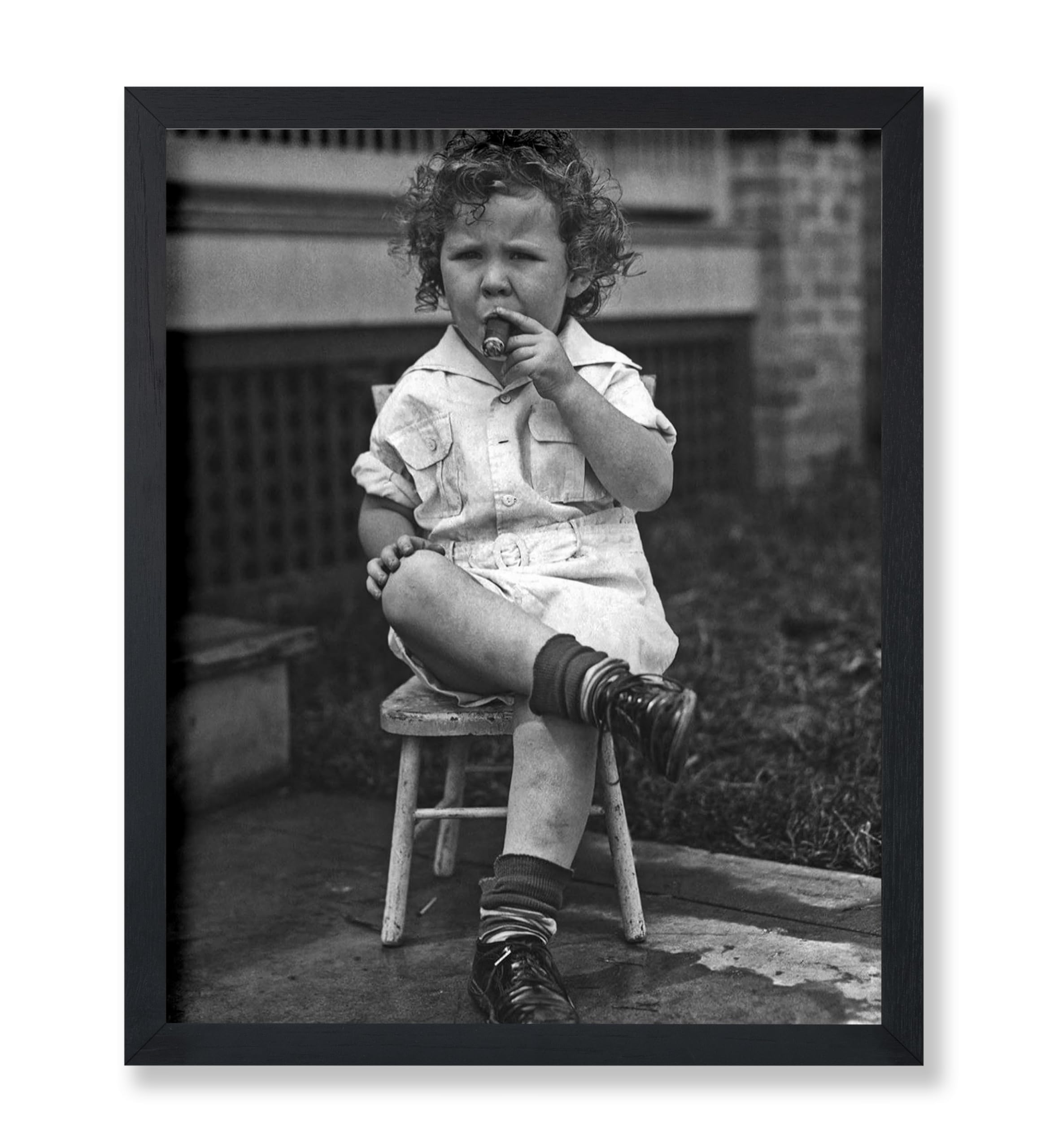 Poster Master Vintage Photograph Poster - Retro Funny Print - Gift for Artist, Friend - Play Golf Free, While Having Your Suit Pressed, Men - Wall Decor for Home, Office, 16x20 Beige Framed