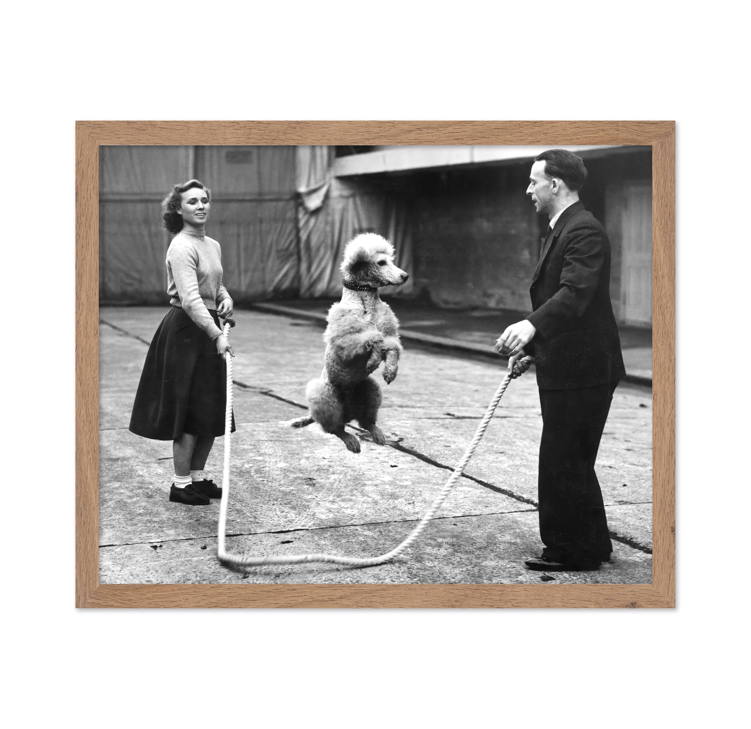 Poster Master Vintage Photograph Poster - Retro Funny Print - Gift for Artist, Friend - Play Golf Free, While Having Your Suit Pressed, Men - Wall Decor for Home, Office, 16x20 Beige Framed