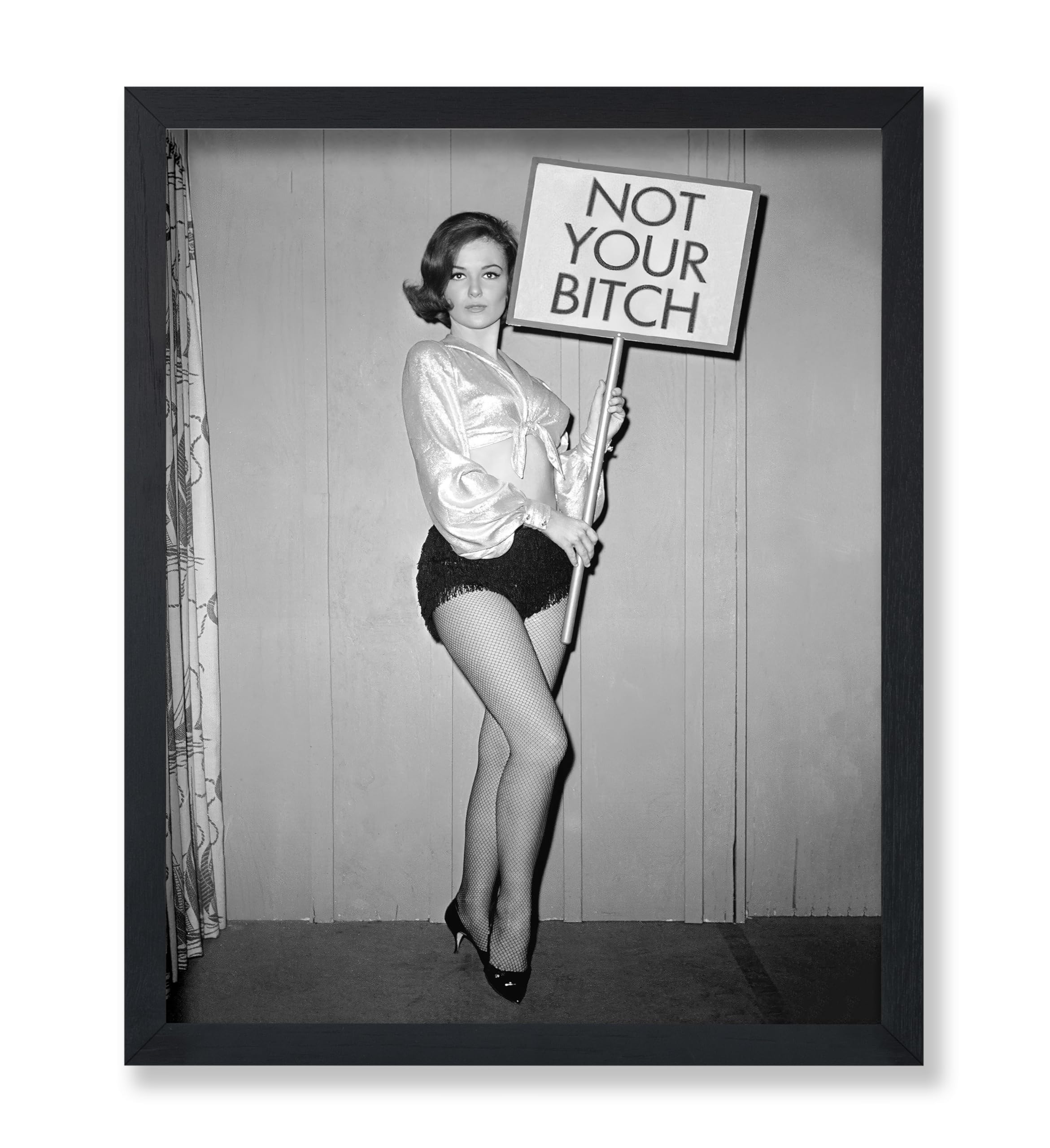 Poster Master Vintage Photograph Poster - Retro Funny Print - Gift for Artist, Friend - Play Golf Free, While Having Your Suit Pressed, Men - Wall Decor for Home, Office, 16x20 Beige Framed
