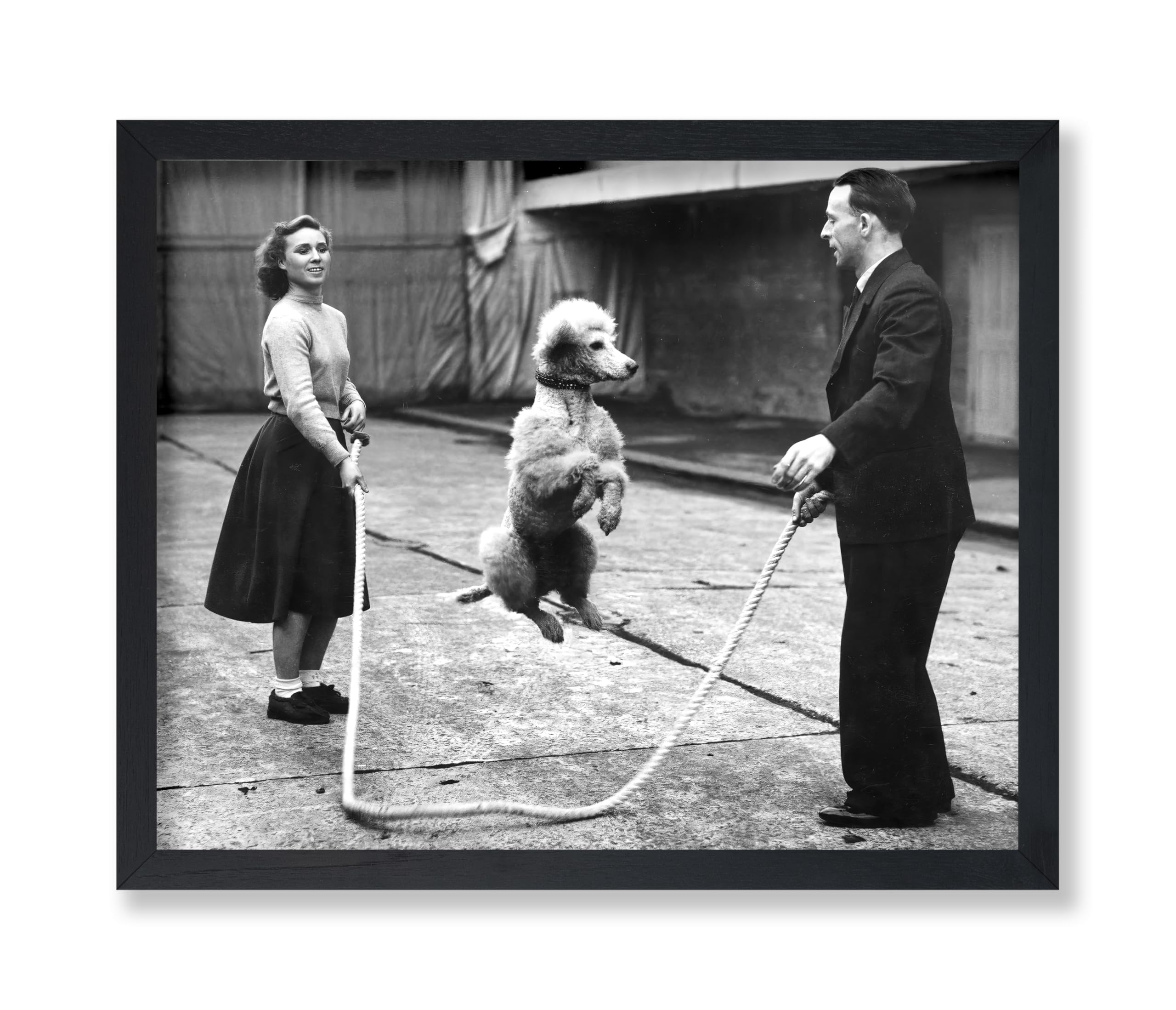 Poster Master Vintage Photograph Poster - Retro Funny Print - Gift for Artist, Friend - Play Golf Free, While Having Your Suit Pressed, Men - Wall Decor for Home, Office, 16x20 Beige Framed