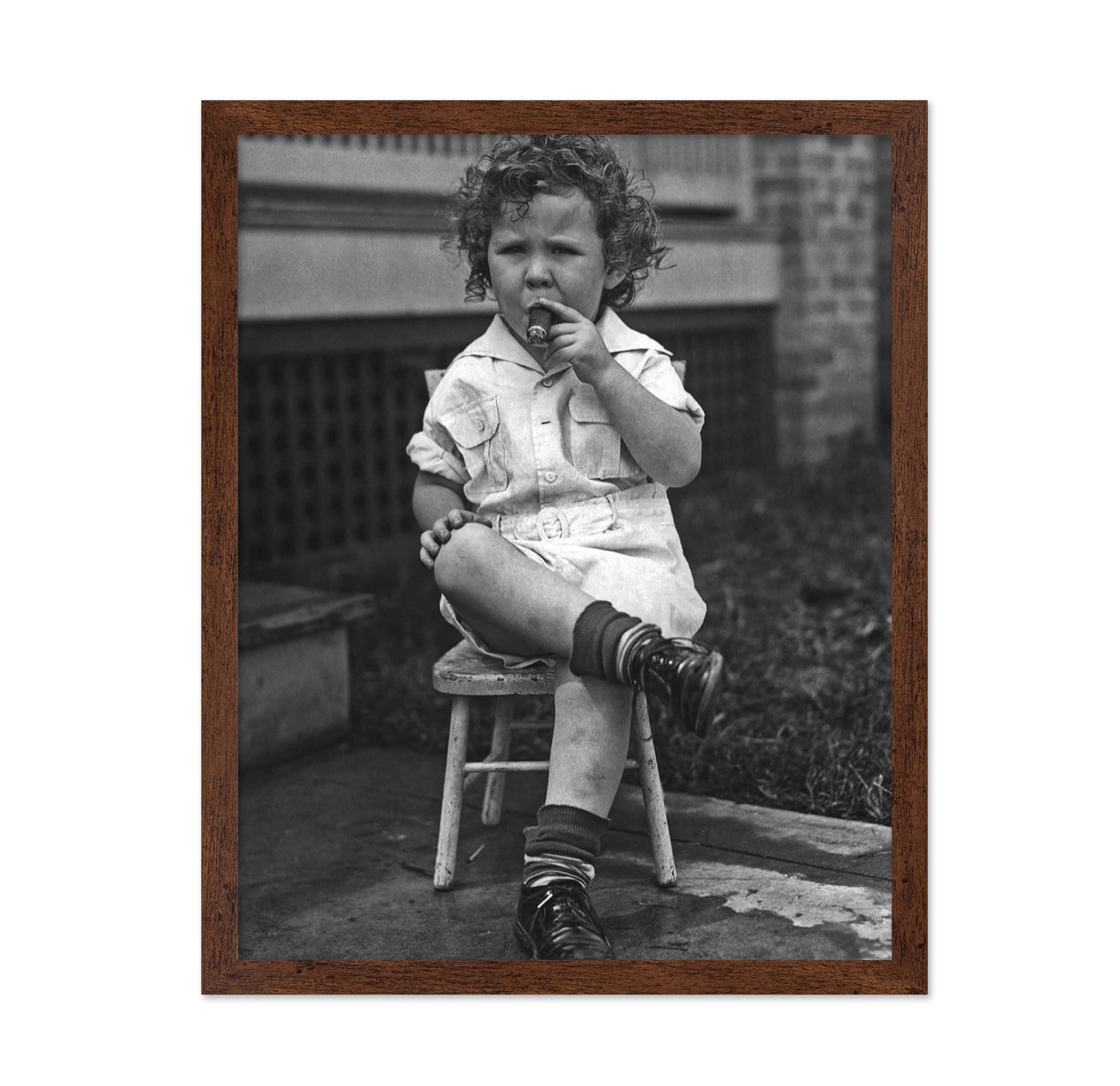 Poster Master Vintage Photograph Poster - Retro Funny Print - Gift for Artist, Friend - Play Golf Free, While Having Your Suit Pressed, Men - Wall Decor for Home, Office, 16x20 Beige Framed