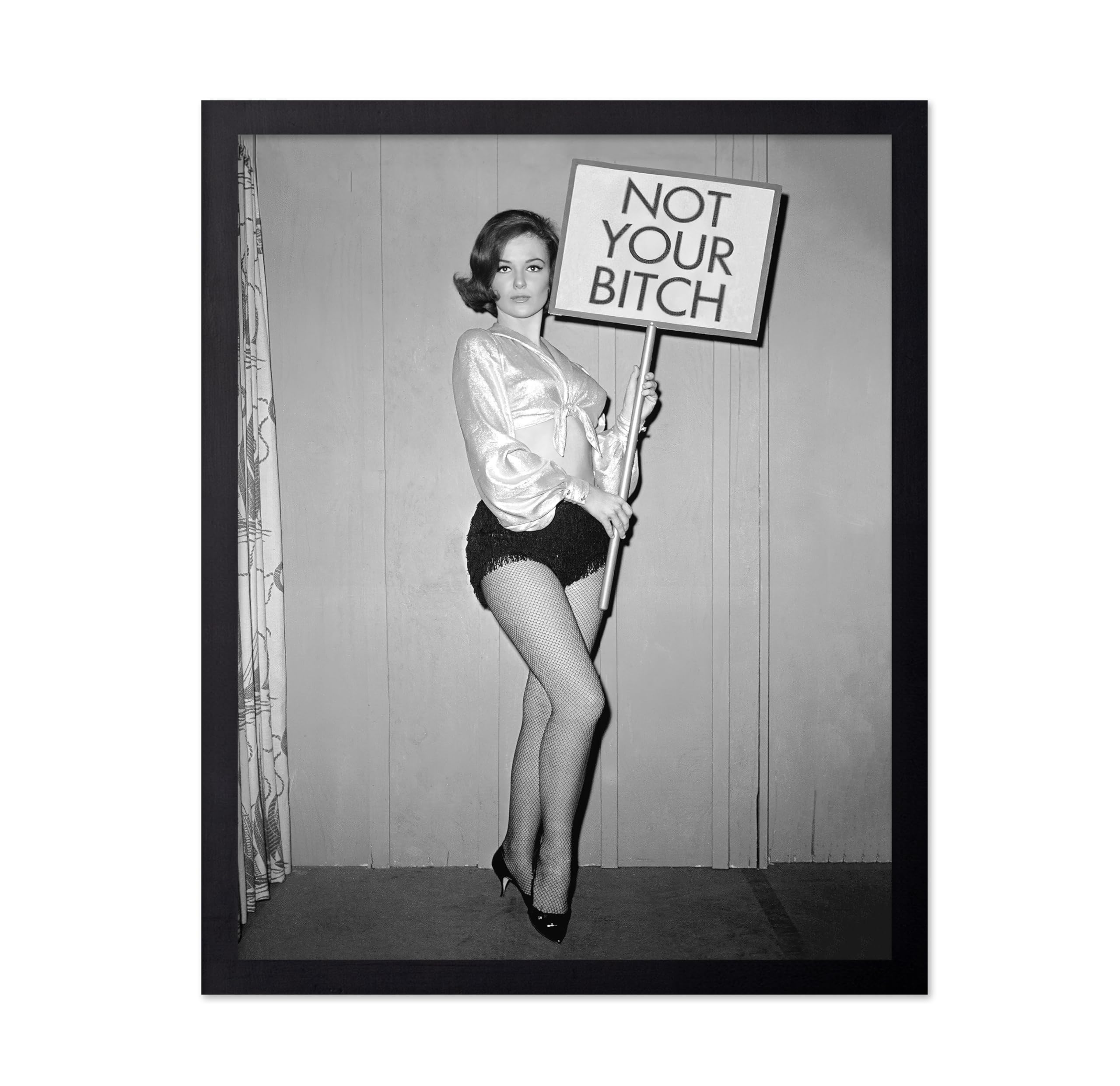 Poster Master Vintage Photograph Poster - Retro Funny Print - Gift for Artist, Friend - Play Golf Free, While Having Your Suit Pressed, Men - Wall Decor for Home, Office, 16x20 Beige Framed