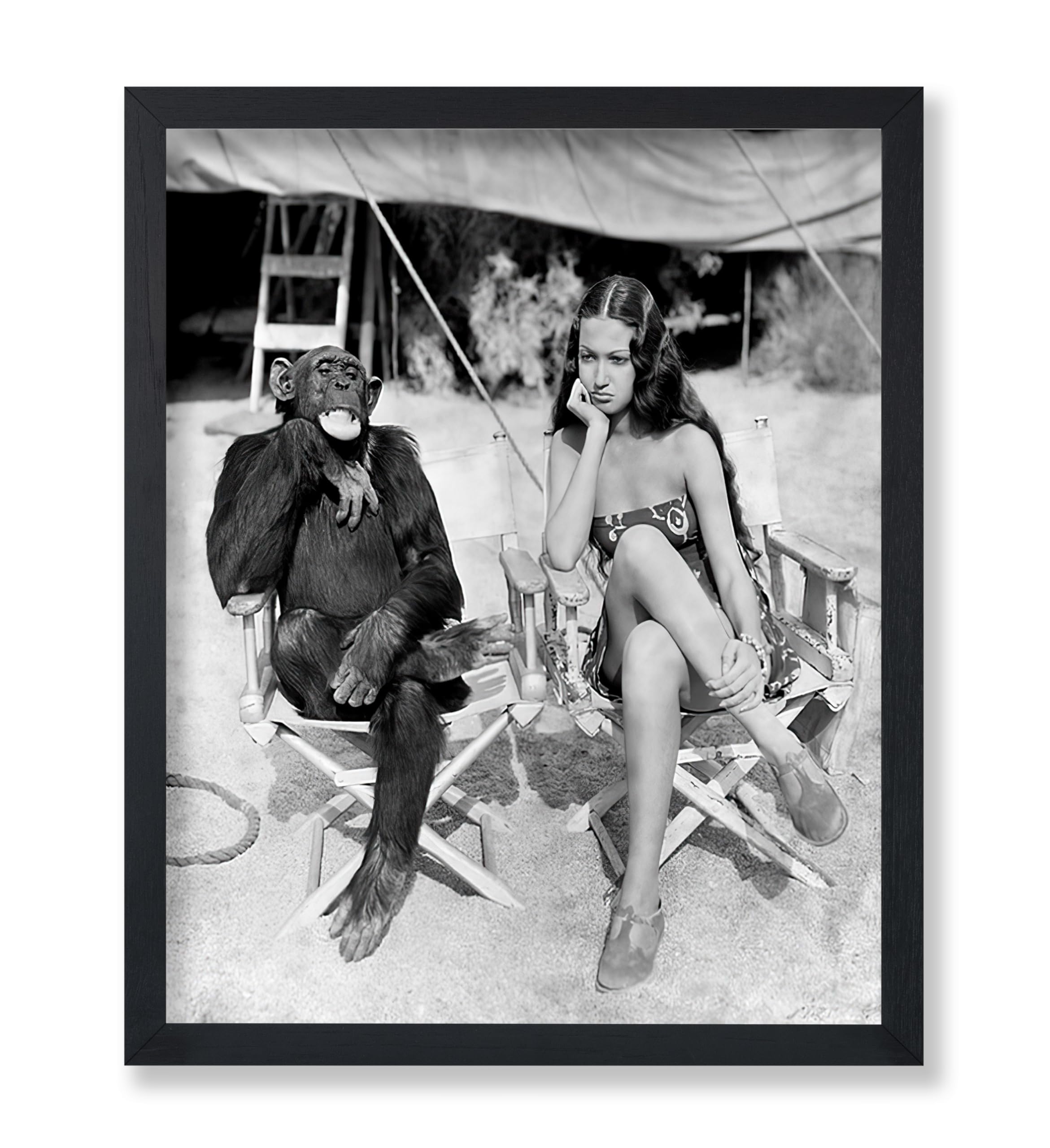 Poster Master Vintage Photograph Poster - Retro Funny Print - Gift for Artist, Friend - Play Golf Free, While Having Your Suit Pressed, Men - Wall Decor for Home, Office, 16x20 Beige Framed