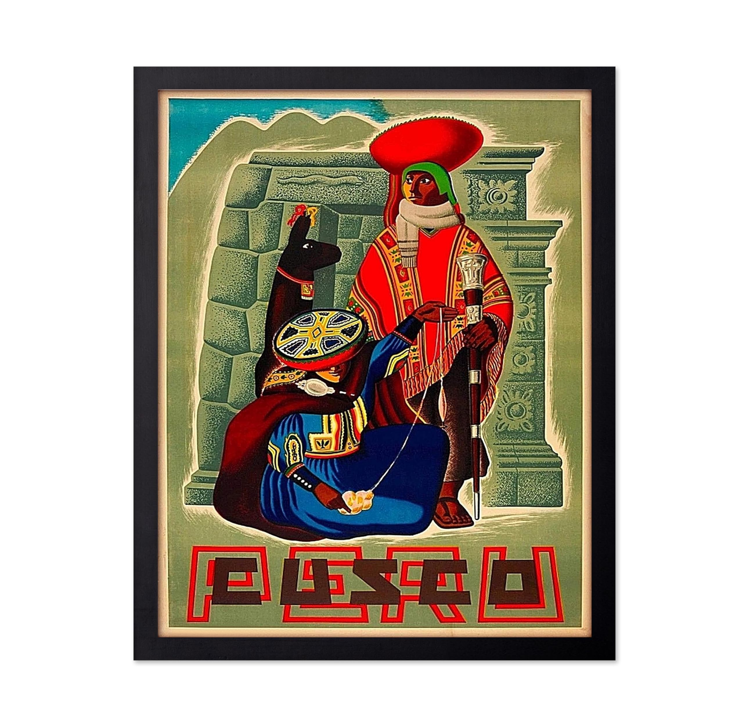 Poster Master Vintage Travel Poster - Retro London Print - Clock Tower Art - Gift for Him, Her, Travel Lover - Colorful Wall Decor for Bedroom, Living Room, Office, 8x10 Black Framed