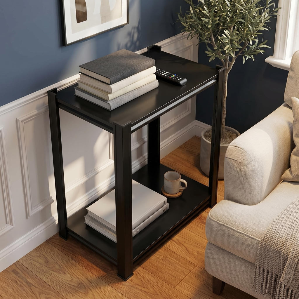 5 Tier Metal Bookshelf with Anti-Drop Fence, 72" H Adjustable Tall Bookcase, Heavy Duty 3000 LBS Modern Deep Book Shelf, Bolt-Free Storage Shelves for Living Room, Home Office, Garage