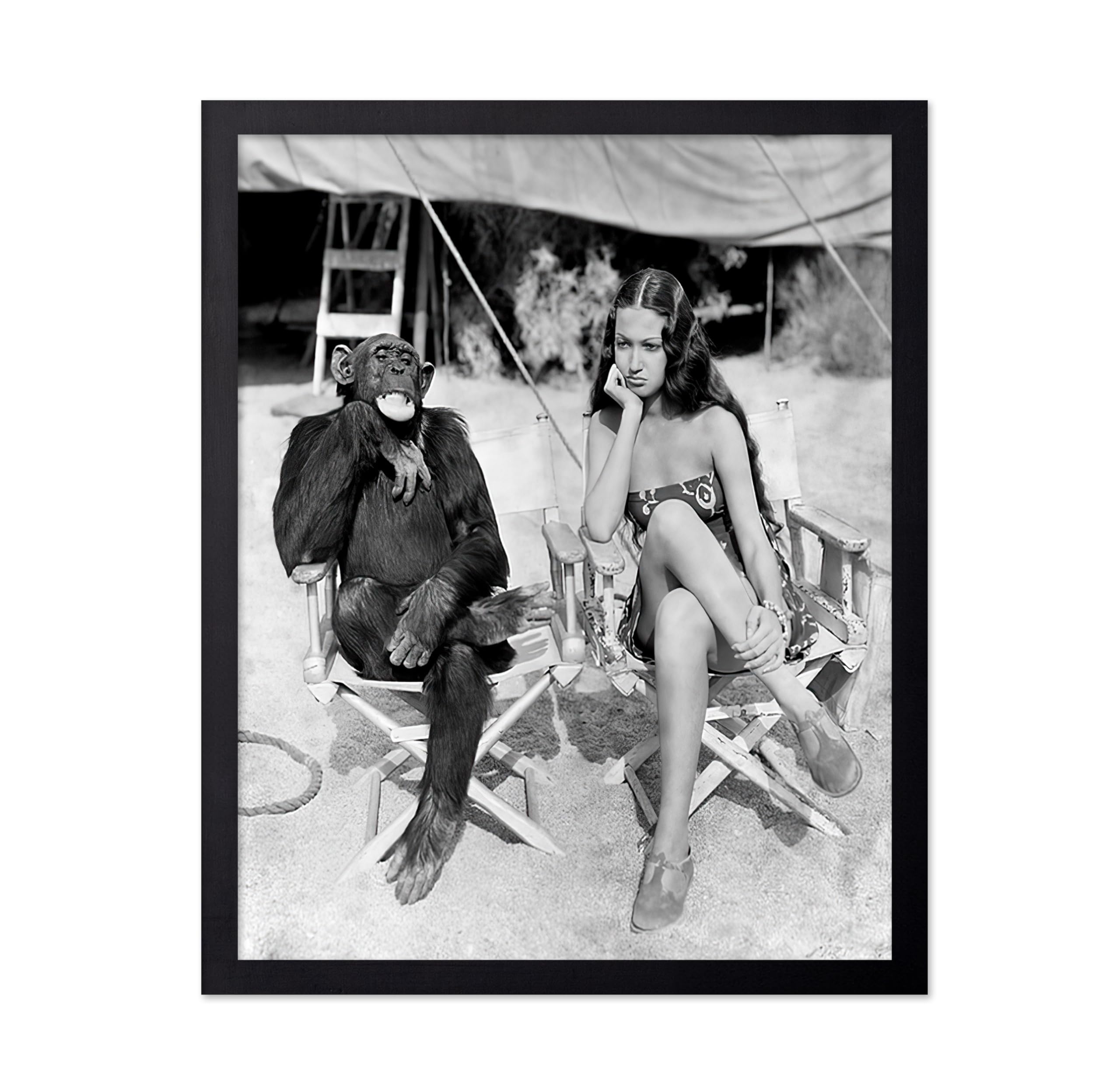 Poster Master Vintage Photograph Poster - Retro Funny Print - Gift for Artist, Friend - Play Golf Free, While Having Your Suit Pressed, Men - Wall Decor for Home, Office, 16x20 Beige Framed