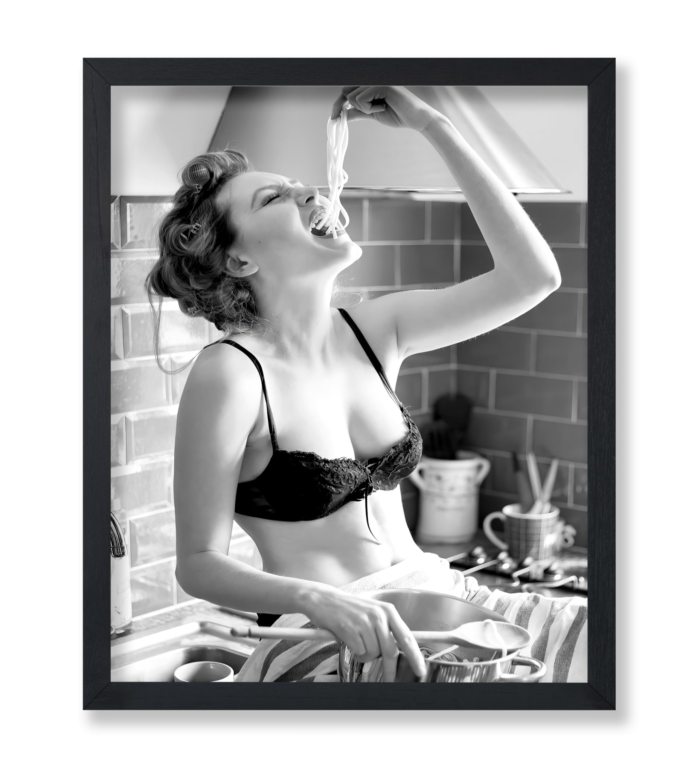 Poster Master Vintage Photograph Poster - Retro Funny Print - Gift for Artist, Friend - Play Golf Free, While Having Your Suit Pressed, Men - Wall Decor for Home, Office, 16x20 Beige Framed