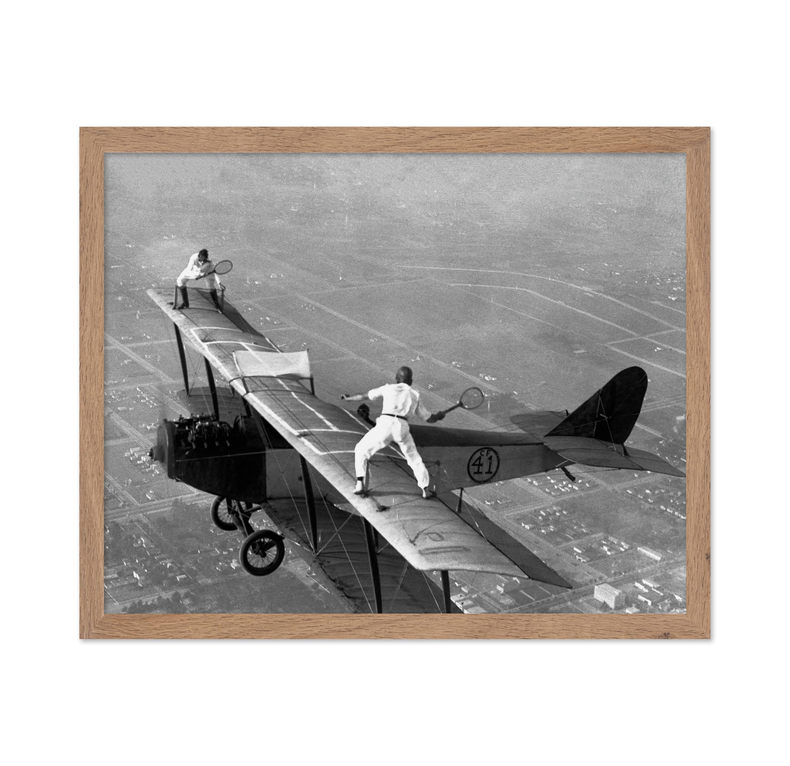 Poster Master Vintage Photograph Poster - Retro Funny Print - Gift for Artist, Friend - Play Golf Free, While Having Your Suit Pressed, Men - Wall Decor for Home, Office, 16x20 Beige Framed